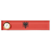 albanische Flagge Namensplakette (Vorderseite)
