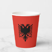 albanische Flagge Pappbecher (Vorderseite)