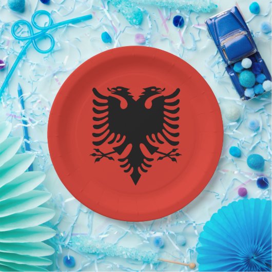 albanische Flagge Pappteller (Party)
