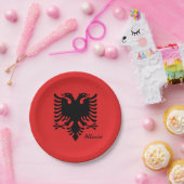 Albanische Flagge & Party-Patrioten in Albanien /s Pappteller (Party)