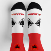 Albanische Flagge Patriotisch, Nachhaltig Albanien Socken (Oben)