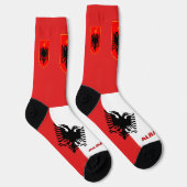 Albanische Flagge Patriotisch, Nachhaltig Albanien Socken (Rechts)