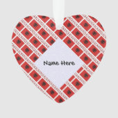 Albanische Flagge Personalisiert gepökelt Ornament (Vorderseite)