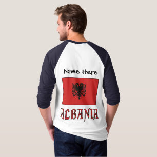Albanische Flagge Personalisiert T-Shirt