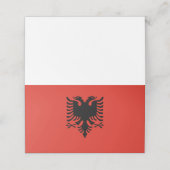 albanische Flagge Platzkarte (Außenseite Aufgefaltet)