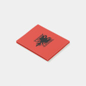 albanische Flagge Post-it Klebezettel (angewinkelt)