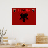 albanische Flagge Poster (Küche)