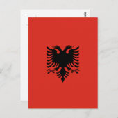 albanische Flagge Postkarte (Vorne/Hinten)