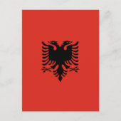 albanische Flagge Postkarte (Vorderseite)