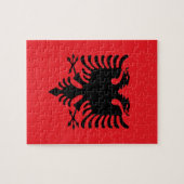 albanische Flagge Puzzle (Horizontal)