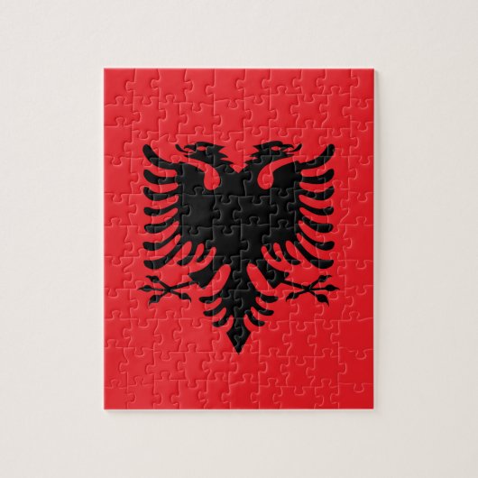 albanische Flagge Puzzle (Vertikal)