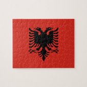albanische Flagge Puzzle (Horizontal)