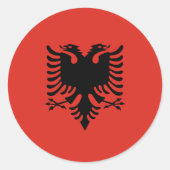 albanische Flagge Runder Aufkleber (Vorderseite)