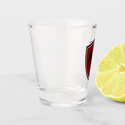albanische Flagge Schnapsglas (Links)