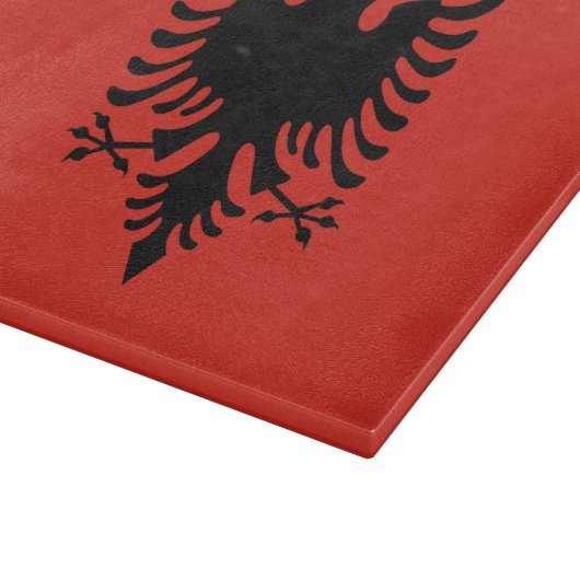 albanische Flagge Schneidebrett (Ecke)