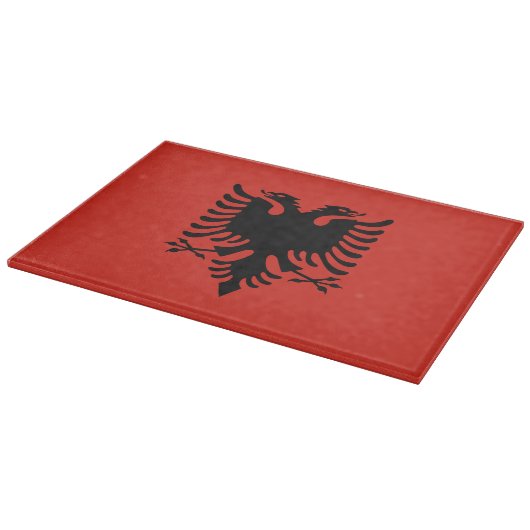 albanische Flagge Schneidebrett (Ecke)