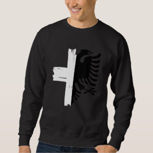 Albanische Flagge Schweiz Albanische Freundschaft Sweatshirt