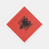 albanische Flagge Serviette (Ecke)