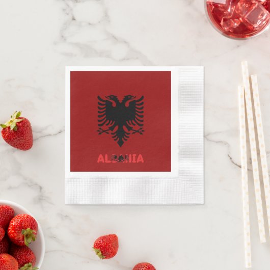 albanische Flagge Serviette (Beispiel)