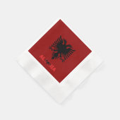 albanische Flagge Serviette (Ecke)