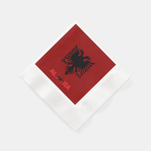 albanische Flagge Serviette (Ecke)