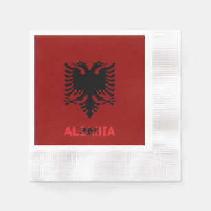 Albanische Flagge        Serviette
