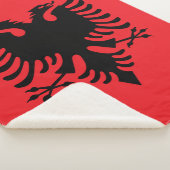 albanische Flagge Sherpadecke (3/4)