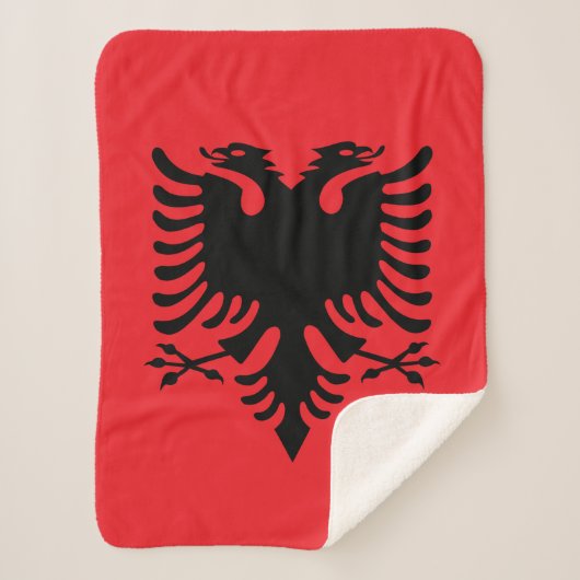 albanische Flagge Sherpadecke (Vorderseite)