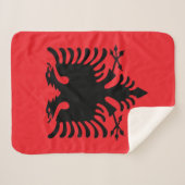 albanische Flagge Sherpadecke (Vorderseite (Horizontal))