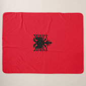 Albanische Flagge Sherpadecke (Vorderseite (Horizontal))