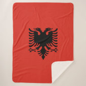 albanische Flagge Sherpadecke (Vorderseite)