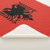 albanische Flagge Sherpadecke (3/4)