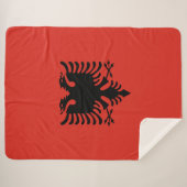 albanische Flagge Sherpadecke (Vorderseite (Horizontal))