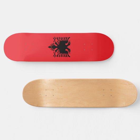 albanische Flagge Skateboard (Horizontal)