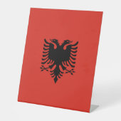 albanische Flagge Sockelschild (Vorderseite)