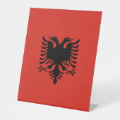 albanische Flagge Sockelschild (Vorderseite)
