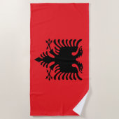 albanische Flagge Strandtuch (Vorderseite)