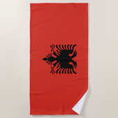 albanische Flagge Strandtuch (Vorderseite)