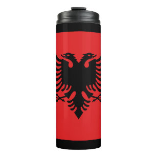 albanische Flagge Thermosbecher