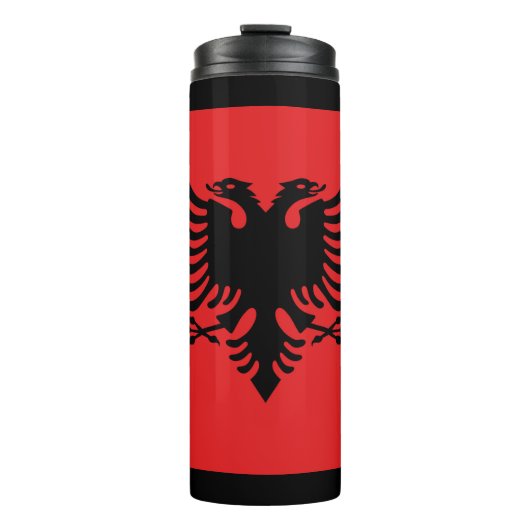 albanische Flagge Thermosbecher (Vorderseite)