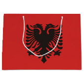Albanische Flagge überall Große Geschenktüte (Vorderseite)