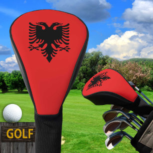 Albanische Flagge und Golf Albanien Sportvereine / Headcover