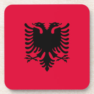 albanische Flagge Untersetzer