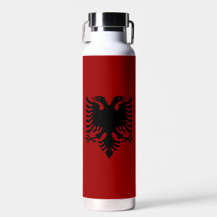 albanische Flagge-Wappen Trinkflasche