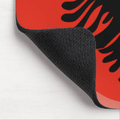 Albanische glänzende Flagge Mousepad (Ecke)