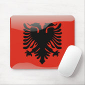 Albanische glänzende Flagge Mousepad (Mit Mouse)