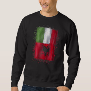 Albanische italienische Liebe Albanien und Italien Sweatshirt