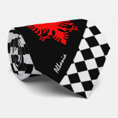 Albanische Krawatte, Albanien, Flaggenmode Krawatte (Gerollt)