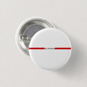 albanische Minimalflagge Button (Vorne & Hinten)