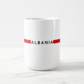 albanische Minimalflagge Kaffeetasse (Mittel)